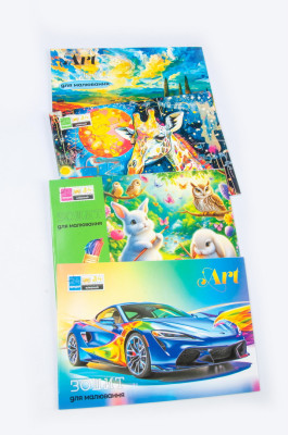 Альбом для малювання, клеєний, А4, 24 аркуші, 120 г/м2